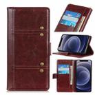 For iPhone 12 mini Peas Crazy Horse Texture Horizontal Flip Leather Case with Holder & Card Slots & Wallet (Brown) - 1