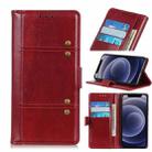 For iPhone 12 mini Peas Crazy Horse Texture Horizontal Flip Leather Case with Holder & Card Slots & Wallet (Red) - 1