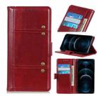For iPhone 12 Pro Max Peas Crazy Horse Texture Horizontal Flip Leather Case with Holder & Card Slots & Wallet(Red) - 1