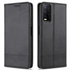 For vivo Y20 AZNS Magnetic Calf Texture Horizontal Flip Leather Case with Card Slots & Holder & Wallet(Black) - 1