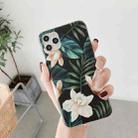 For iPhone 11 Double-sided Film IMD Shockproof TPU Protective Case (Green Magnolia) - 1