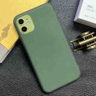 For iPhone 12 mini Shockproof Frosted TPU Transparent Protective Case (Green) - 1