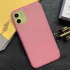 For iPhone 12 mini Shockproof Frosted TPU Transparent Protective Case (Pink) - 1