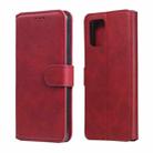 For Samsung Galaxy A42 5G Classic Calf Texture PU + TPU Horizontal Flip Leather Case, with Holder & Card Slots & Wallet(Red) - 1