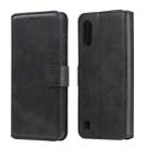 For Samsung Galaxy M01 Classic Calf Texture PU + TPU Horizontal Flip Leather Case, with Holder & Card Slots & Wallet(Black) - 1