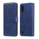 For Samsung Galaxy M01 Classic Calf Texture PU + TPU Horizontal Flip Leather Case, with Holder & Card Slots & Wallet(Blue) - 1