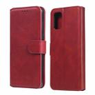 For Samsung Galaxy M31s Classic Calf Texture PU + TPU Horizontal Flip Leather Case, with Holder & Card Slots & Wallet(Red) - 1