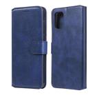 For Samsung Galaxy M51 Side-mounted Fingerprint Classic Calf Texture PU + TPU Horizontal Flip Leather Case, with Holder & Card Slots & Wallet(Blue) - 1