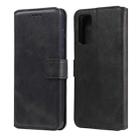 For Samsung Galaxy S20 FE Classic Calf Texture PU + TPU Horizontal Flip Leather Case, with Holder & Card Slots & Wallet(Black) - 1