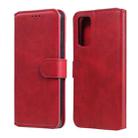 For Samsung Galaxy S20 FE Classic Calf Texture PU + TPU Horizontal Flip Leather Case, with Holder & Card Slots & Wallet(Red) - 1