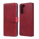 For Xiaomi Mi 10T Pro Classic Calf Texture PU + TPU Horizontal Flip Leather Case, with Holder & Card Slots & Wallet(Red) - 1