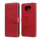 For Xiaomi Poco X3 NFC Classic Calf Texture PU + TPU Horizontal Flip Leather Case, with Holder & Card Slots & Wallet(Red) - 1