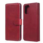 For OnePlus 8T Classic Calf Texture PU + TPU Horizontal Flip Leather Case, with Holder & Card Slots & Wallet(Red) - 1
