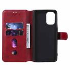 For OnePlus 8T Classic Calf Texture PU + TPU Horizontal Flip Leather Case, with Holder & Card Slots & Wallet(Red) - 4