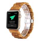Wooden Watch Band For Apple Watch Series 9&8&7 41mm / SE 3&SE 2&6&SE&5&4 40mm / 3&2&1 38mm(Light Brown) - 1
