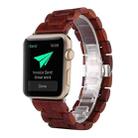 Wooden Watch Band For Apple Watch Ultra 49mm / Series 8&7 45mm / SE 2&6&SE&5&4 44mm / 3&2&1 42mm(Wine Red) - 1