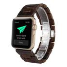 Wooden Watch Band For Apple Watch Series 7 45mm / 6 & SE & 5 & 4 44mm / 3 & 2 & 1 42mm(Dark Brown) - 1