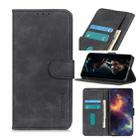 For Xiaomi Poco M3 KHAZNEH Retro Texture PU + TPU Horizontal Flip Leather Case with Holder & Card Slots & Wallet(Black) - 1