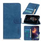 For Xiaomi Poco M3 KHAZNEH Retro Texture PU + TPU Horizontal Flip Leather Case with Holder & Card Slots & Wallet(Blue) - 1