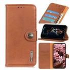 For Samsung Galaxy A32 5G KHAZNEH Cowhide Texture Horizontal Flip Leather Case with Holder & Card Slots & Wallet(Brown) - 1
