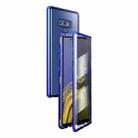 For Samsung Galaxy Note9 Magnetic Metal Frame Double-sided Tempered Glass Case(Blue Purple) - 1
