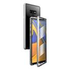 For Samsung Galaxy Note9 Magnetic Metal Frame Double-sided Tempered Glass Case(Silver) - 1
