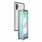 For Samsung Galaxy Note10+ Magnetic Metal Frame Double-sided Tempered Glass Case(Silver) - 1