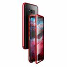 For Samsung Galaxy S8 Magnetic Metal Frame Double-sided Tempered Glass Case(Red) - 1
