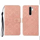 For Xiaomi Redmi 9 Ethnic Style Embossed Pattern Horizontal Flip Leather Case with Holder & Card Slots & Wallet & Lanyard(Pink) - 1