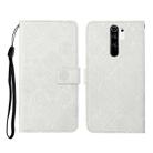 For Xiaomi Redmi 9 Ethnic Style Embossed Pattern Horizontal Flip Leather Case with Holder & Card Slots & Wallet & Lanyard(White) - 1