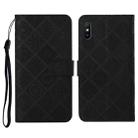 For Xiaomi Redmi 9A Ethnic Style Embossed Pattern Horizontal Flip Leather Case with Holder & Card Slots & Wallet & Lanyard(Black) - 1