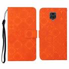 For Xiaomi Redmi Note 9 Pro Ethnic Style Embossed Pattern Horizontal Flip Leather Case with Holder & Card Slots & Wallet & Lanyard(Orange) - 1