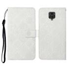 For Xiaomi Redmi Note 9 Pro Ethnic Style Embossed Pattern Horizontal Flip Leather Case with Holder & Card Slots & Wallet & Lanyard(White) - 1