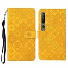 For Xiaomi Mi 10 5G Ethnic Style Embossed Pattern Horizontal Flip Leather Case with Holder & Card Slots & Wallet & Lanyard(Yellow) - 1