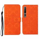 For Xiaomi Mi 10 5G Ethnic Style Embossed Pattern Horizontal Flip Leather Case with Holder & Card Slots & Wallet & Lanyard(Orange) - 1
