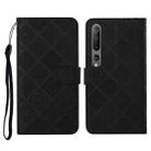 For Xiaomi Mi 10 5G Ethnic Style Embossed Pattern Horizontal Flip Leather Case with Holder & Card Slots & Wallet & Lanyard(Black) - 1