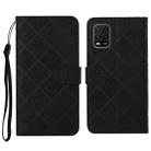 For Xiaomi Mi 10 Lite 5G Ethnic Style Embossed Pattern Horizontal Flip Leather Case with Holder & Card Slots & Wallet & Lanyard(Black) - 1