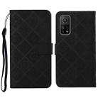 For Xiaomi Mi 10T 5G Ethnic Style Embossed Pattern Horizontal Flip Leather Case with Holder & Card Slots & Wallet & Lanyard(Black) - 1