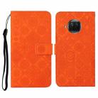 For Xiaomi Mi 10T Lite 5G Ethnic Style Embossed Pattern Horizontal Flip Leather Case with Holder & Card Slots & Wallet & Lanyard(Orange) - 1