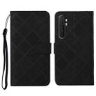 For Xiaomi Mi Note 10 Lite Ethnic Style Embossed Pattern Horizontal Flip Leather Case with Holder & Card Slots & Wallet & Lanyard(Black) - 1