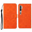 For Xiaomi Mi Note 10 / 10 Pro Ethnic Style Embossed Pattern Horizontal Flip Leather Case with Holder & Card Slots & Wallet & Lanyard(Orange) - 1