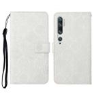 For Xiaomi Mi Note 10 / 10 Pro Ethnic Style Embossed Pattern Horizontal Flip Leather Case with Holder & Card Slots & Wallet & Lanyard(White) - 1