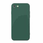For iPhone SE 2022 / SE 2020 / 8 / 7 Straight Edge Solid Color TPU Shockproof Case(Dark Night Green) - 1