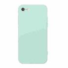 For iPhone SE 2022 / SE 2020 / 8 / 7 Straight Edge Solid Color TPU Shockproof Case(Light Cyan) - 1