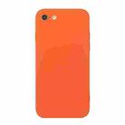 For iPhone SE 2022 / SE 2020 / 8 / 7 Straight Edge Solid Color TPU Shockproof Case(Orange) - 1