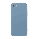 For iPhone SE 2022 / SE 2020 / 8 / 7 Straight Edge Solid Color TPU Shockproof Case(Lavender Grey) - 1
