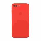 Straight Edge Solid Color TPU Shockproof Case For iPhone 7 Plus / 8 Plus(Red) - 1