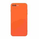 Straight Edge Solid Color TPU Shockproof Case For iPhone 7 Plus / 8 Plus(Orange) - 1