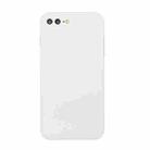 Straight Edge Solid Color TPU Shockproof Case For iPhone 7 Plus / 8 Plus(White) - 1