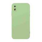 For iPhone X / XS Straight Edge Solid Color TPU Shockproof Case(Matcha Green) - 1
